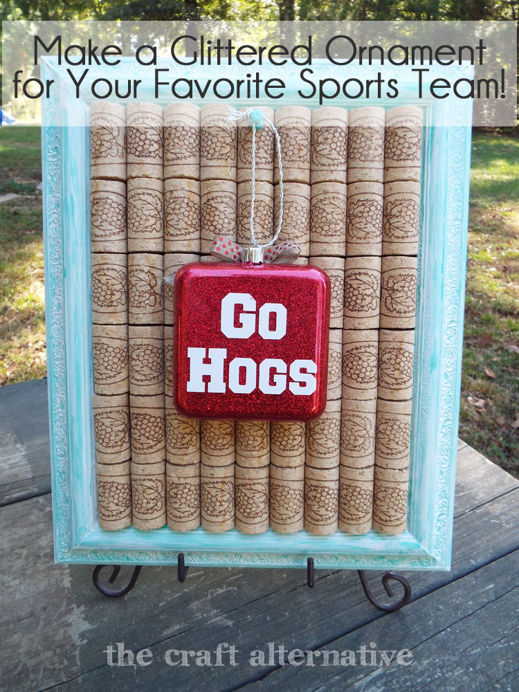 Make Sports Team Glitter Glass Ornaments 