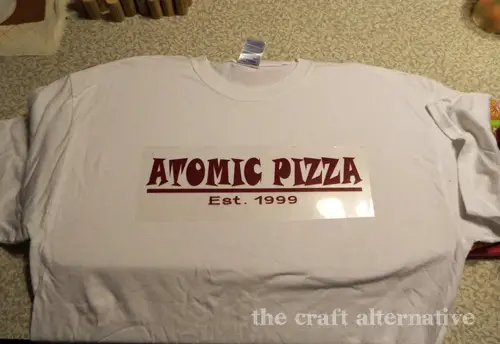 Custom T-Shirt Using Heat Transfer Vinyl placement on shirt