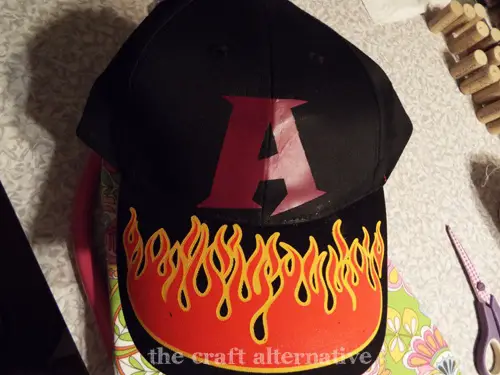 Custom T-Shirt Using Heat Transfer Vinyl hat with logo