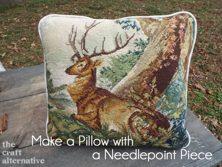 Make a Pillow with a Needlepoint Piece DSCF2349