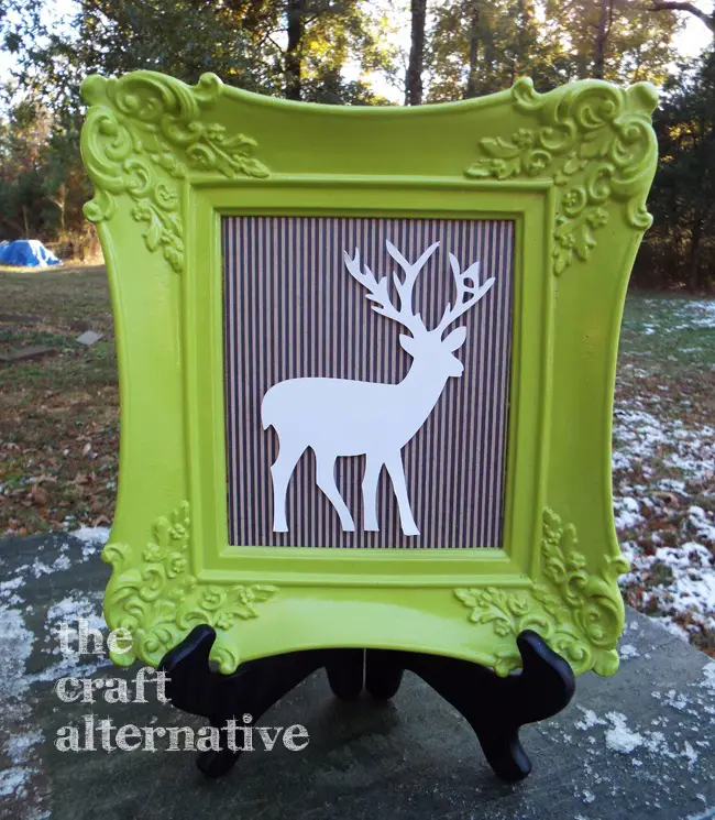 Framed Deer Wall Art_Lime