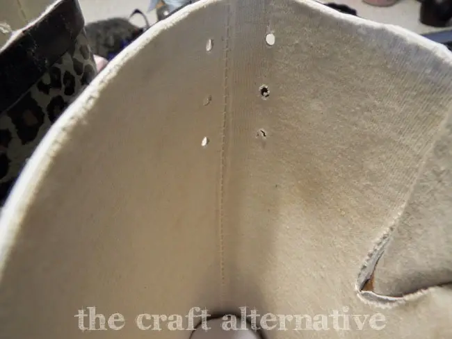 How to Add a Monogram and Ribbon to a Pair of Rain Boots_Holes