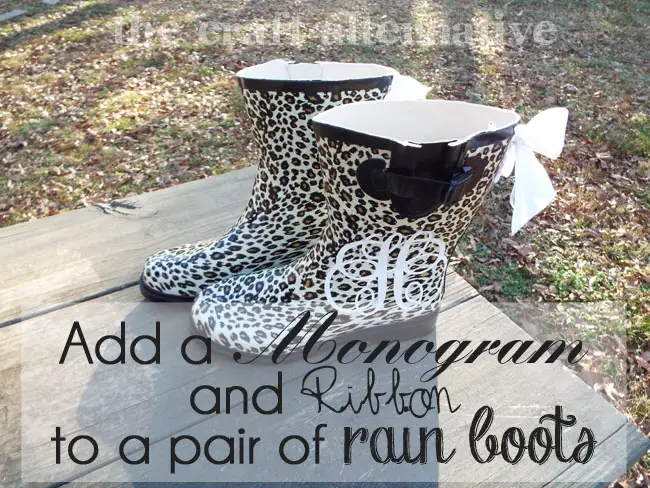 How to Add a Monogram and Ribbon to a Pair of Rain Boots_Featured