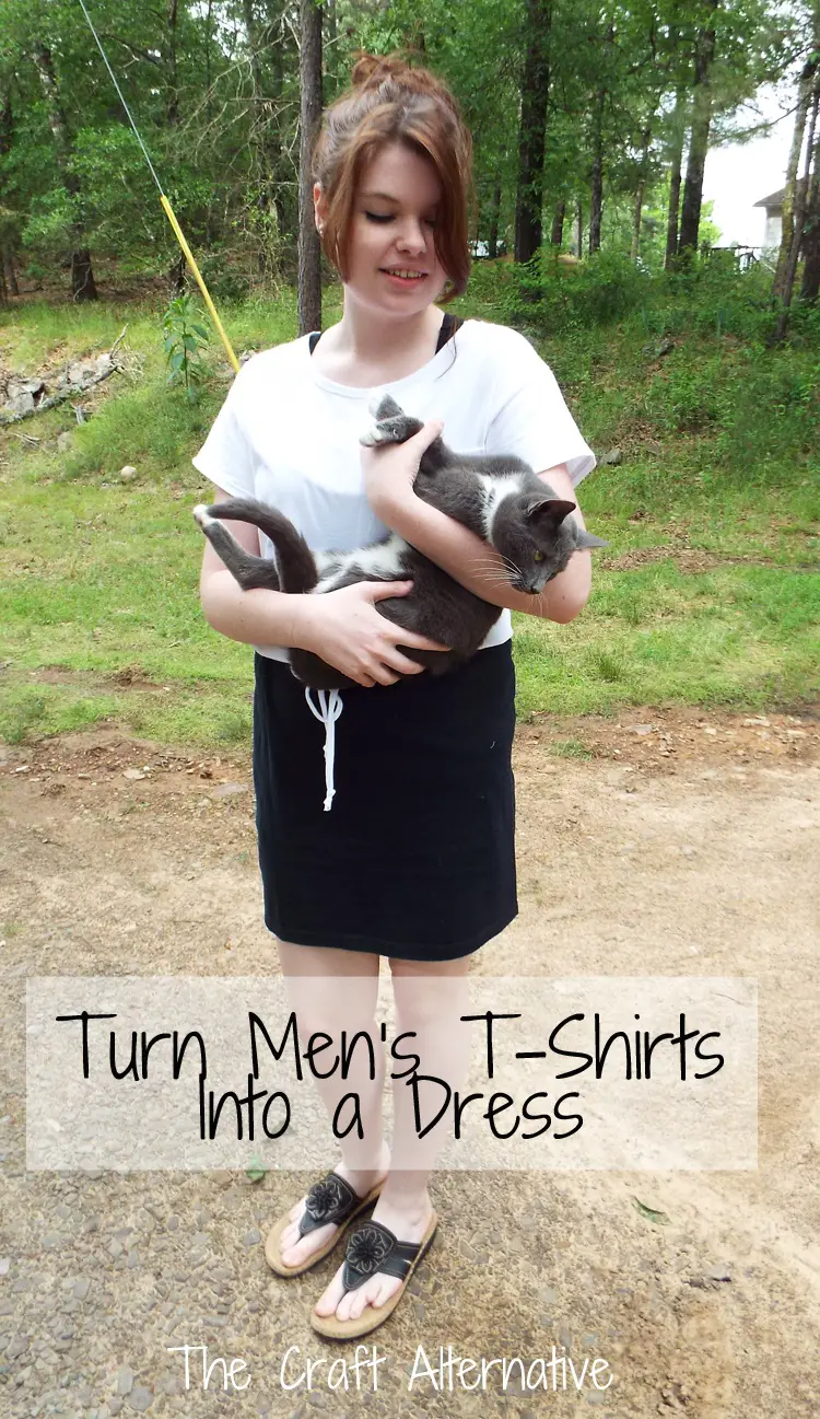 turn men's tshirts into a dress
