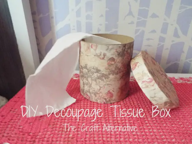 DIY Decoupage Tissue Box