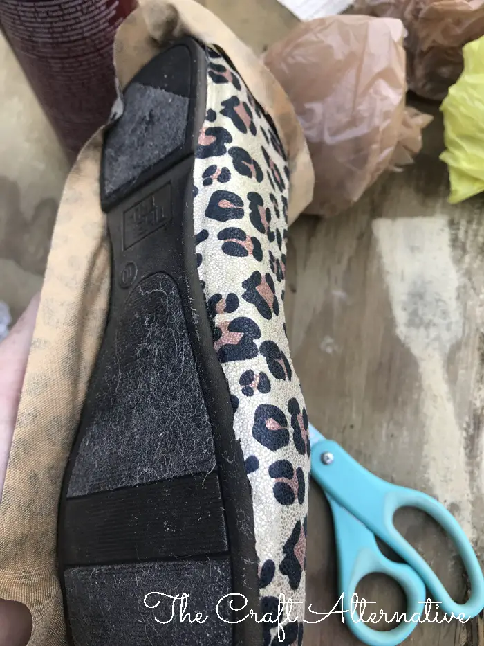 how to cover canvas flats fabric trim excess